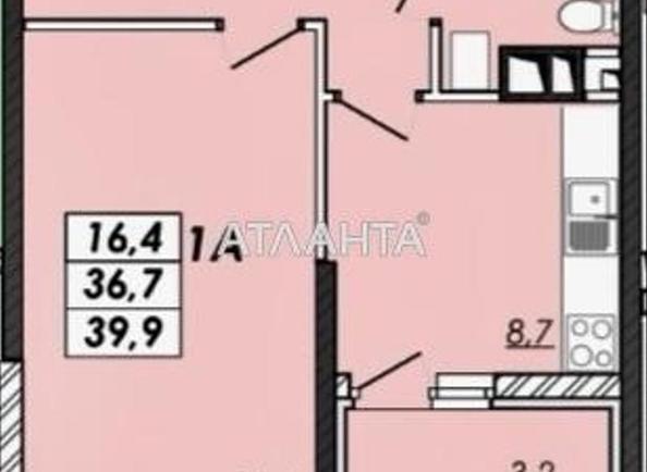 1-комнатная квартира по адресу Овидиопольская дор. (площадь 39,9 м²) - Atlanta.ua - фото 4