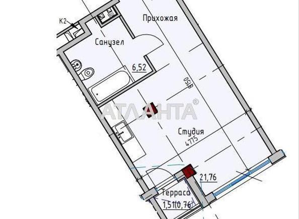 1-комнатная квартира по адресу ул. Софиевская (площадь 35,3 м²) - фото 2 1-комнатная квартира по адресу ул. Софиевская (площадь 35,3 м²) - Atlanta.ua - фото 2