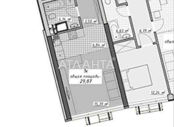 1-room apartment apartment by the address st. Kurortnyy per (area 30 m²) 1-room apartment apartment by the address st. Kurortnyy per (area 30 m²) - Atlanta.ua