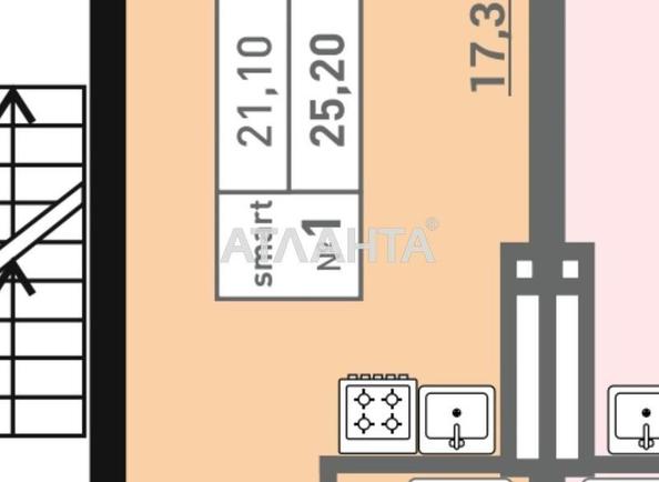 1-кімнатна квартира за адресою вул. Пішонівська (площа 25,2 м²) - Atlanta.ua - фото 5