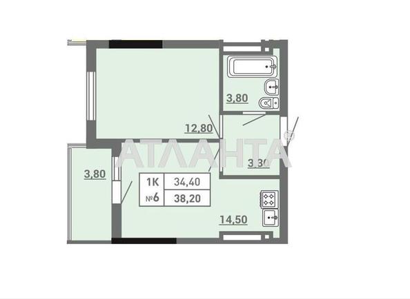 1-кімнатна квартира за адресою вул. Пішонівська (площа 38,2 м²) - фото 2 1-кімнатна квартира за адресою вул. Пішонівська (площа 38,2 м²) - Atlanta.ua - фото 2