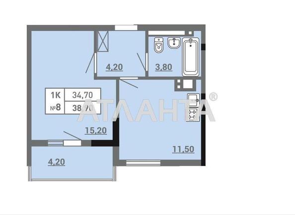 1-кімнатна квартира за адресою вул. Пішонівська (площа 38,9 м²) - Atlanta.ua - фото 2