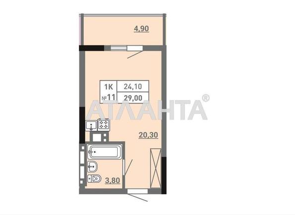 1-кімнатна квартира за адресою вул. Пішонівська (площа 29 м²) - Atlanta.ua - фото 8