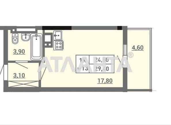 1-кімнатна квартира за адресою вул. Пішонівська (площа 29,4 м²) - Atlanta.ua - фото 8