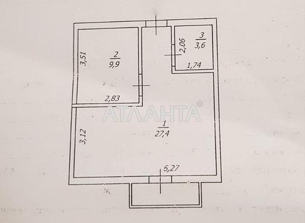 1-room apartment apartment by the address st. Chernomorskaya (area 47,3 m²) - Atlanta.ua - photo 18