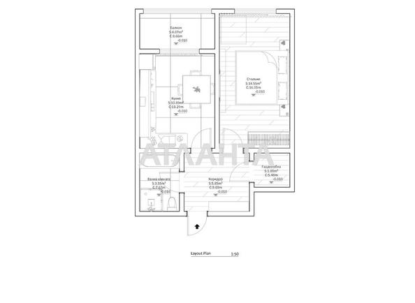 1-комнатная квартира по адресу ул. Балковская (площадь 39 м²) - Atlanta.ua - фото 21