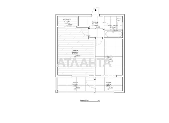 1-комнатная квартира по адресу ул. Орлика (площадь 39 м²) - Atlanta.ua - imageAlt 18