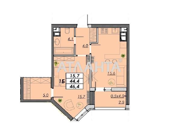1-комнатная квартира по адресу Овидиопольская дор. (площадь 46,4 м²) 1-комнатная квартира по адресу Овидиопольская дор. (площадь 46,4 м²) - Atlanta.ua