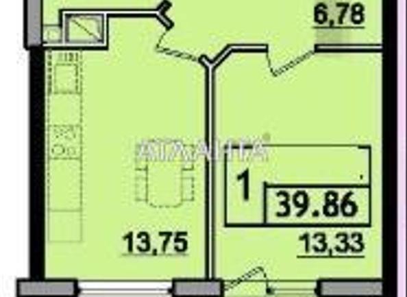 1-комнатная квартира по адресу ул. Сахарова (площадь 40 м²) - Atlanta.ua - фото 9