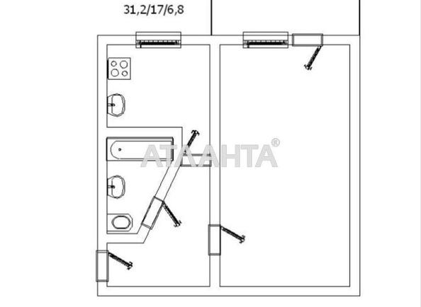 1-комнатная квартира по адресу ул. Петрова ген. (площадь 30 м²) - Atlanta.ua - фото 11