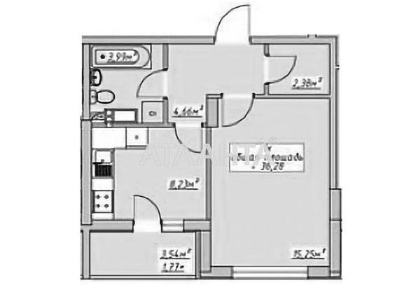 1-кімнатна квартира за адресою вул. Воробйова ак. (площа 36,3 м²) - Atlanta.ua - фото 2