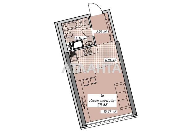 1-room apartment apartment by the address st. Kurortnyy per (area 30 m²) - photo 2 1-room apartment apartment by the address st. Kurortnyy per (area 30 m²) - Atlanta.ua - photo 2