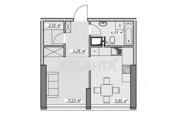 1-комнатная квартира по адресу Курортный пер. (площадь 34,5 м²) - фото 5 1-комнатная квартира по адресу Курортный пер. (площадь 34,5 м²) - Atlanta.ua - фото 5