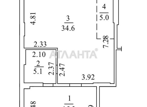 2-rooms apartment apartment by the address st. Profsoyuznaya (area 64 m²) - Atlanta.ua - photo 5