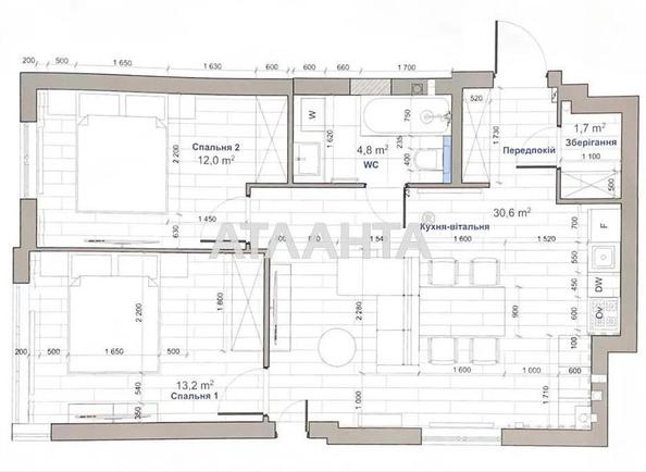 2-rooms apartment apartment by the address st. Topolnaya ul (area 70,6 m²) - Atlanta.ua - photo 18