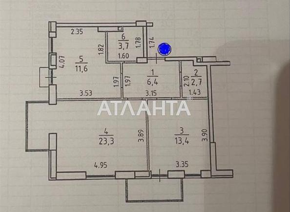 2-rooms apartment apartment by the address st. Srednefontanskiy per (area 63,8 m²) - Atlanta.ua - photo 2