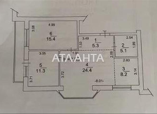 3-rooms apartment apartment by the address st. Valovnya Karpa (area 71 m²) - photo 23 3-rooms apartment apartment by the address st. Valovnya Karpa (area 71 m²) - Atlanta.ua - photo 23