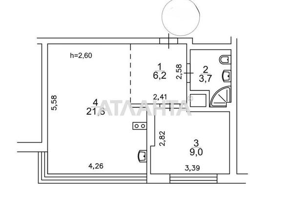 1-кімнатна квартира за адресою вул. Сергія Данченка (площа 40,2 м²) - Atlanta.ua - фото 8