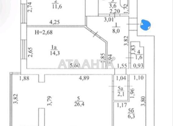 2-кімнатна квартира за адресою вул. Заболотного академіка (площа 76,6 м²) - фото 11 2-кімнатна квартира за адресою вул. Заболотного академіка (площа 76,6 м²) - Atlanta.ua - фото 11