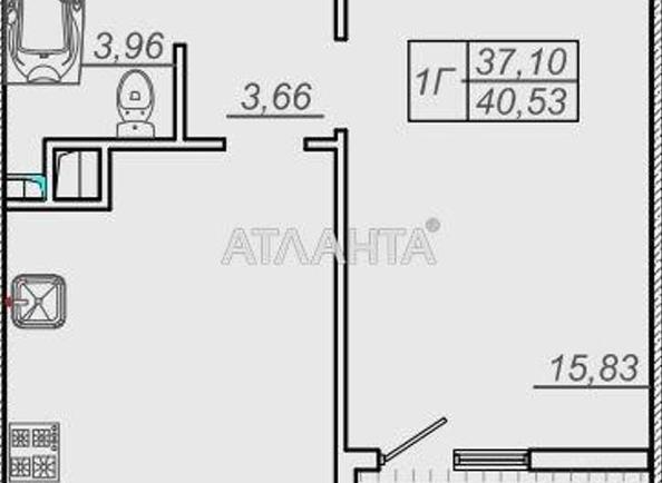 1-room apartment apartment by the address st. Sakharova (area 41,4 m²) - Atlanta.ua - photo 2