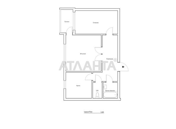 2-кімнатна квартира за адресою вул. Гетьмана Мазепи 1-й проїзд (площа 52 м²) - Atlanta.ua - фото 21