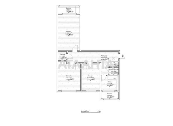 3-комнатная квартира по адресу Золотая ул.   (площадь 70,1 м²) - Atlanta.ua - фото 17
