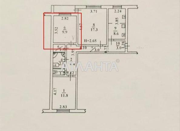 1-комнатная квартира по адресу ул. Заболотного ак. (площадь 15 м²) - Atlanta.ua - фото 9
