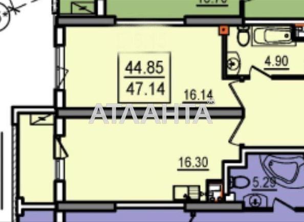 1-кімнатна квартира за адресою вул. Дача Ковалевського (площа 47,1 м²) - Atlanta.ua - фото 3