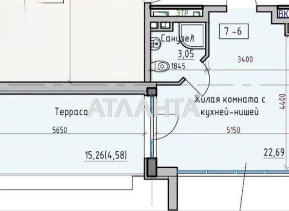 1-комнатная квартира по адресу ул. Донского Дмитрия (площадь 41,7 м²) - Atlanta.ua - фото 2