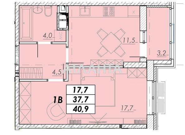 1-room apartment apartment by the address st. Prokhorovskaya Khvorostina (area 40,9 m²) - Atlanta.ua - photo 5