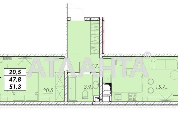 1-комнатная квартира по адресу ул. Прохоровская (площадь 51,3 м²) - Atlanta.ua - фото 11