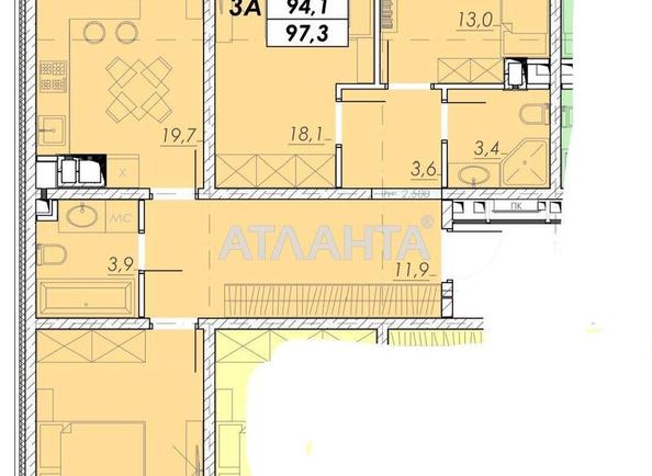 3-кімнатна квартира за адресою вул. Прохорівська (площа 97,3 м²) - фото 5 3-кімнатна квартира за адресою вул. Прохорівська (площа 97,3 м²) - Atlanta.ua - фото 5