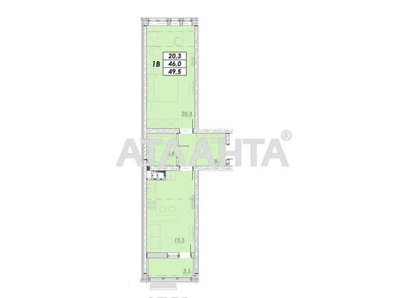 1-комнатная квартира по адресу ул. Прохоровская (площадь 49,5 м²) - Atlanta.ua - фото 2