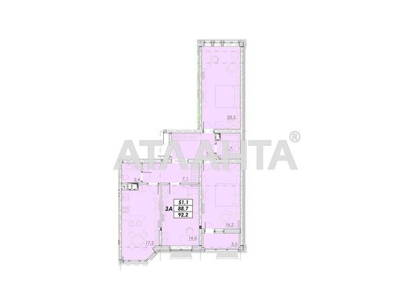 3-кімнатна квартира за адресою вул. Прохорівська (площа 92,2 м²) - Atlanta.ua - фото 2