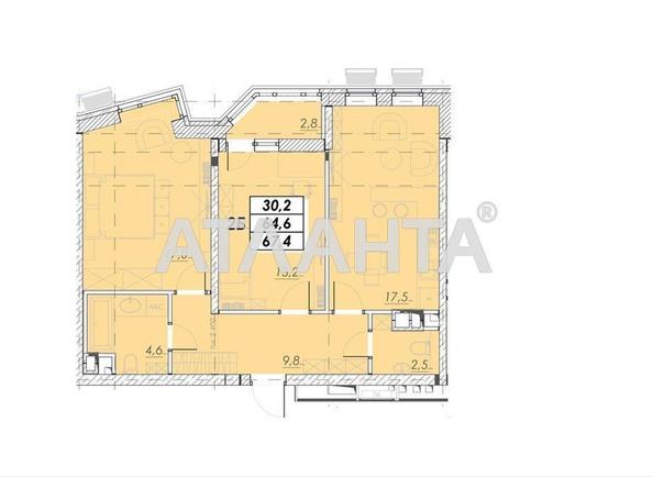 2-rooms apartment apartment by the address st. Prokhorovskaya Khvorostina (area 67,4 m²) - Atlanta.ua