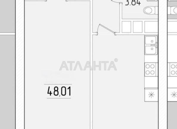 1-room apartment apartment by the address st. Krasnova (area 48,5 m²) - Atlanta.ua