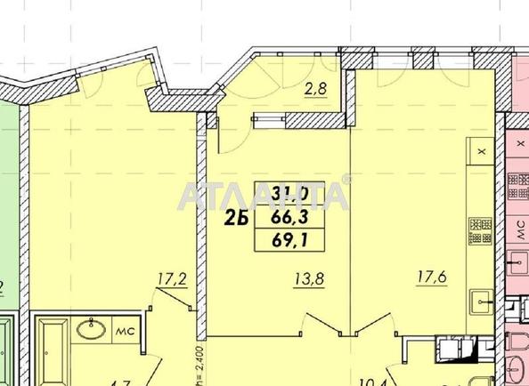 2-кімнатна квартира за адресою вул. Прохорівська (площа 68,1 м²) - фото 2 2-кімнатна квартира за адресою вул. Прохорівська (площа 68,1 м²) - Atlanta.ua - фото 2