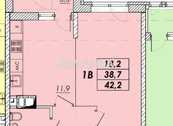 1-room apartment apartment by the address st. Prokhorovskaya Khvorostina (area 40,6 m²) - Atlanta.ua - photo 2