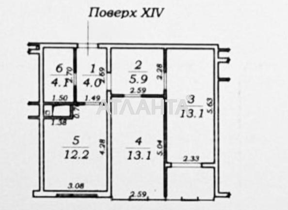 2-rooms apartment apartment by the address st. Zhemchuzhnaya (area 56,2 m²) - Atlanta.ua - photo 2