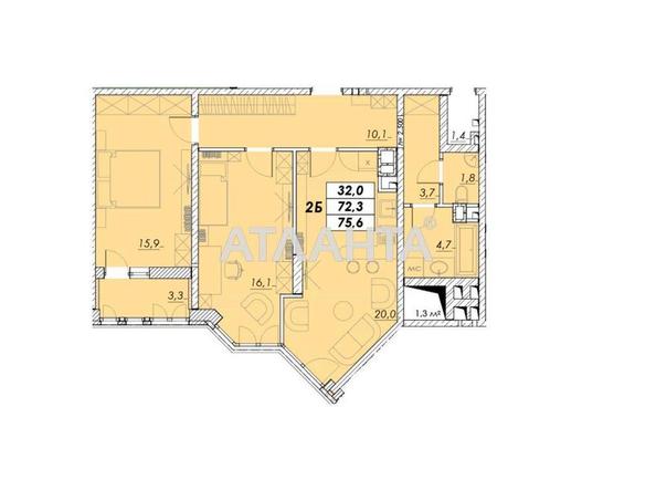 2-кімнатна квартира за адресою вул. Прохорівська (площа 75,6 м²) - Atlanta.ua - фото 2