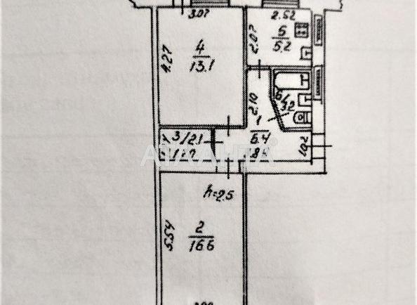 2-комнатная квартира по адресу ул. Петрова ген. (площадь 47,6 м²) - Atlanta.ua - фото 12