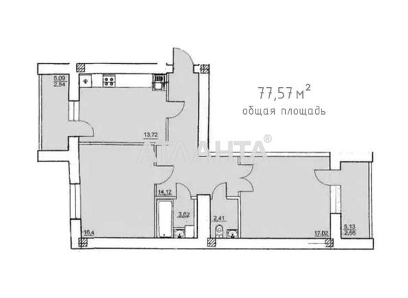 2-кімнатна квартира за адресою вул. Руставелі Шота (площа 77,6 м²) - Atlanta.ua - фото 5