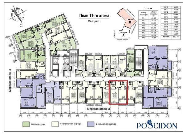 1-кімнатна квартира за адресою вул. Дача Ковалевського (площа 40,1 м²) - Atlanta.ua - фото 7