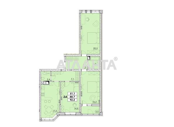 2-кімнатна квартира за адресою вул. Прохорівська (площа 92,2 м²) - Atlanta.ua - фото 5