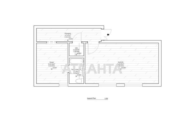 1-комнатная квартира по адресу Клепаровская ул. (площадь 46,3 м²) - Atlanta.ua - фото 10
