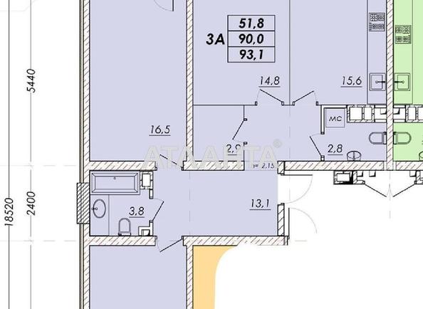 3-комнатная квартира по адресу ул. Прохоровская (площадь 92,3 м²) - Atlanta.ua