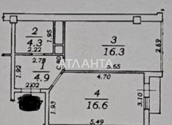 1-room apartment apartment by the address st. Zhemchuzhnaya (area 42,4 m²) - Atlanta.ua - photo 12