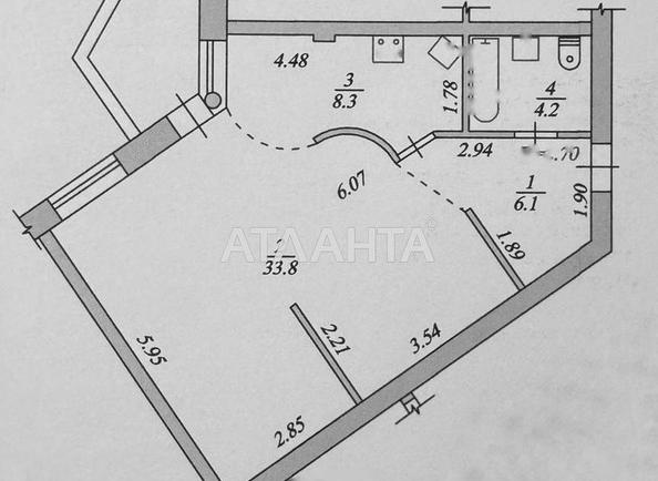 1-room apartment apartment by the address st. Khmelnitskogo Bogdana (area 55 m²) - Atlanta.ua - photo 4