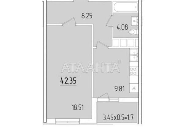 1-room apartment apartment by the address st. Krasnova (area 42,3 m²) - photo 12 1-room apartment apartment by the address st. Krasnova (area 42,3 m²) - Atlanta.ua - photo 12