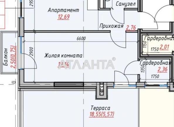 1-room apartment apartment by the address st. Dachnaya (area 48,3 m²) - Atlanta.ua - photo 2